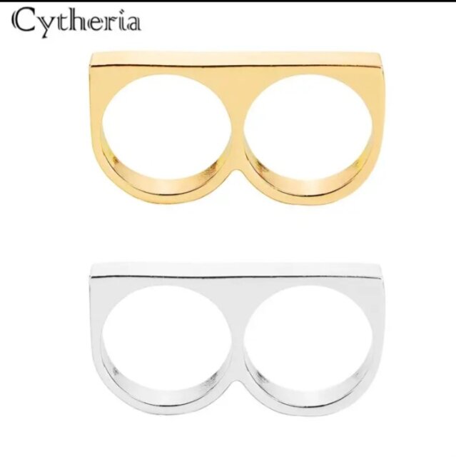 2 Finger Rings Man Metal Hard Ring For Party