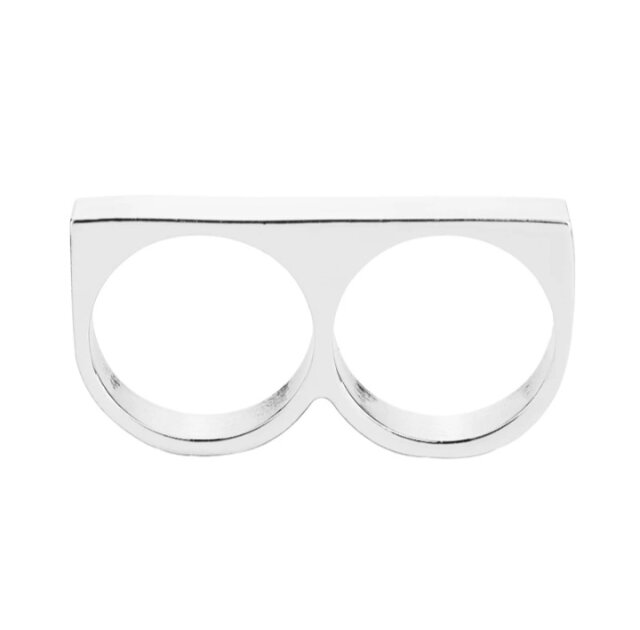2 Finger Rings Man Metal Hard Ring For Party