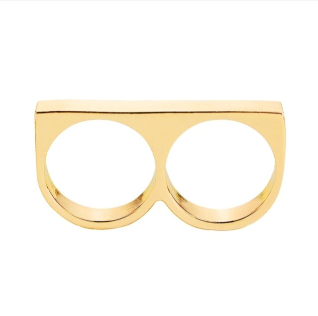 2 Finger Rings Man Metal Hard Ring For Party