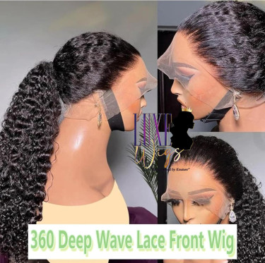 26inch 360 Lace Front Deep Wave Wig