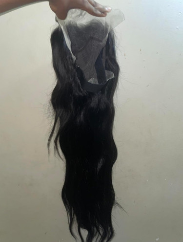 28 Inch Natural Black Mixed Blend Low Heat 13x4