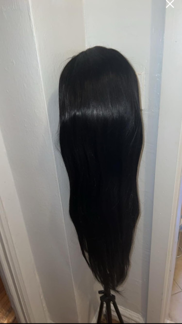 28 Inch Natural Black Mixed Blend Low Heat 13x4