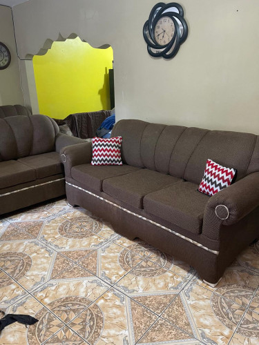 Used Sofa Set 1-2-3 Dark Brown