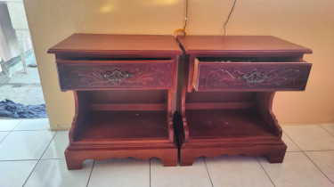 Pair Of Pine Wood Nightstand 