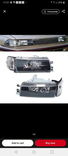 Headlights For 88-92 Toyota Corolla Sedan AE92