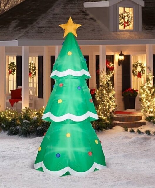 Inflatable Christmas Tree And Snowman For Sale!