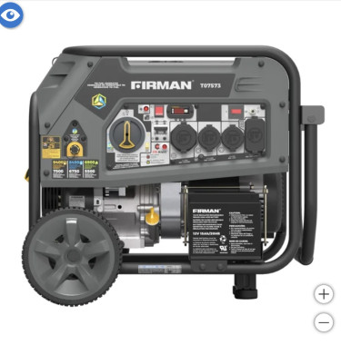 Firman 7500W Running, Gasoline Or Gas Generator