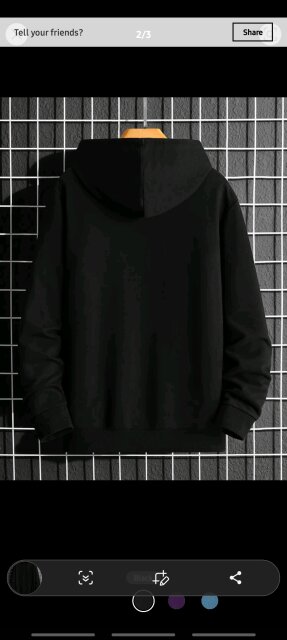 Black Cotton Hoodie