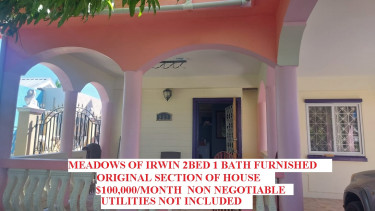 MEADOWS OF IRWIN 2 BED 1 BATH FURNISHED $100K