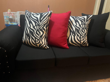  Brand New Sofa Set (Black) 