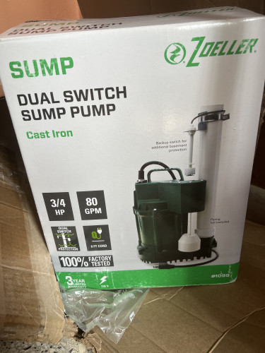 Zoeller 3/4 Hp 80 Gpm Cast Iron Ac Subm Sump Pump 