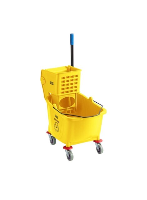 Yellow Mop Buckets With Side Press And Wringer