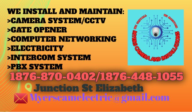 ELECTRICIAN SERVICE CAMERA SYSTEM Maintenance Junction