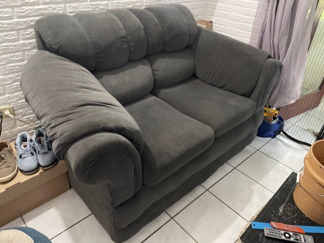 Grey 2 Seater Loveseat