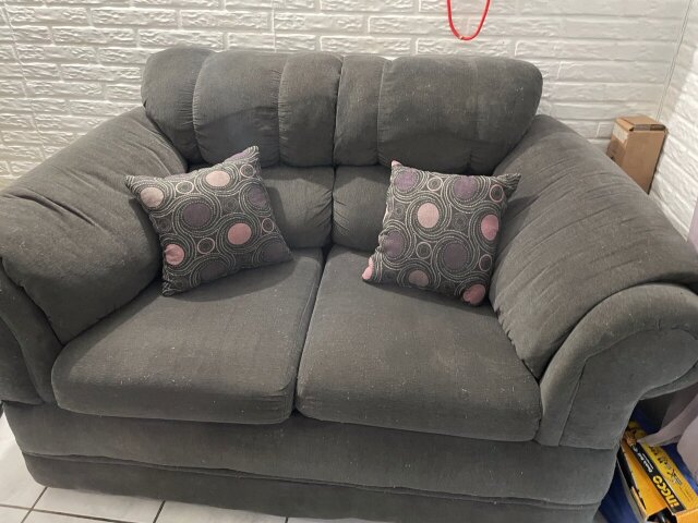 Grey 2 Seater Loveseat