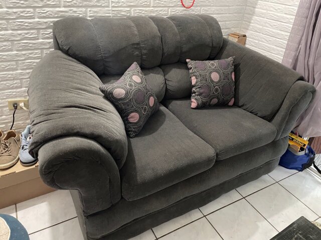 Grey 2 Seater Loveseat