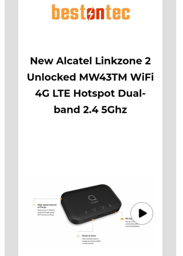 Alcatel- Wifi Modem- Unlocked