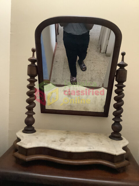 Elegant Mirror In A Cedar Wood Frame, Antique Mirrors Select State