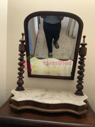 Elegant Mirror In A Cedar Wood Frame, Antique  Mirrors Select State