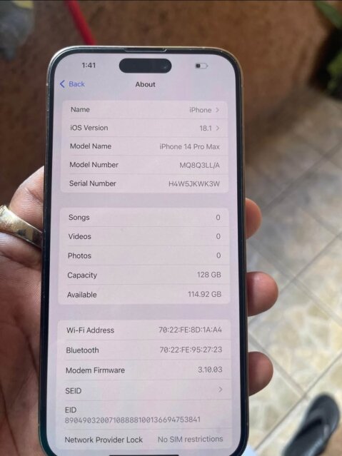 Iphone 14 Pro Max Fully Unlocked No Faults