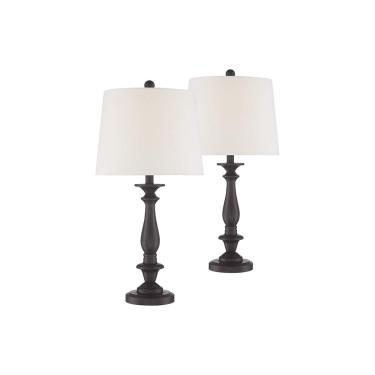 Bronze Metal Table Lamps - Set Of 2