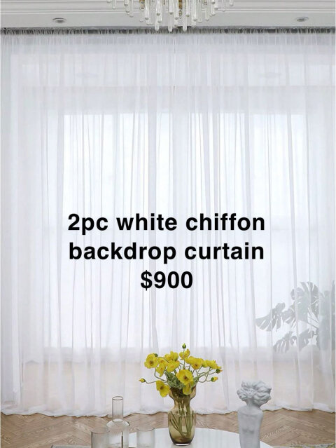 White Backdrop Curtain