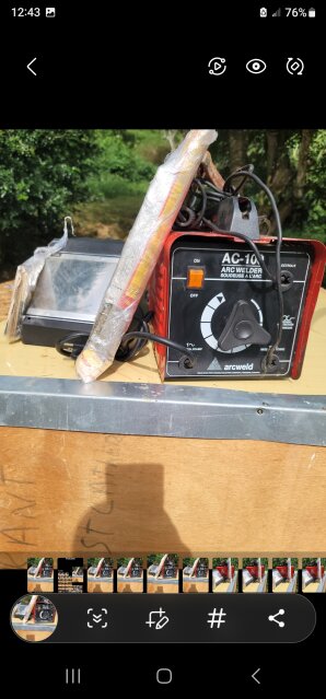 Arc Welding With Helmet And Rod For Sale