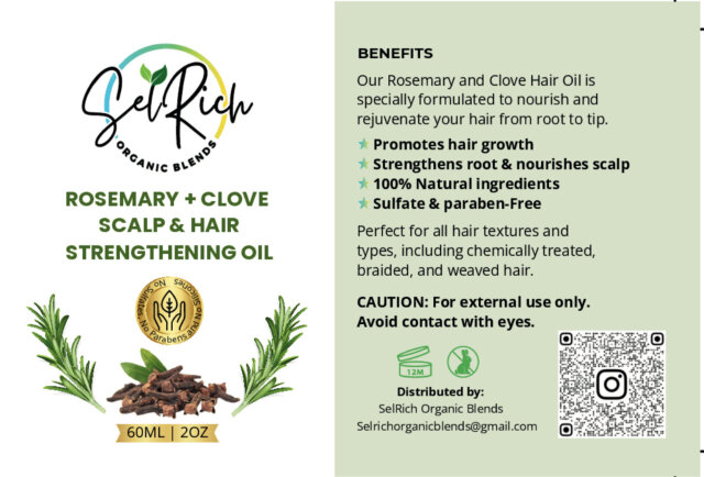 ROSEMARY + CLOVE SCALP & HAIR STRENGTHENING OIL