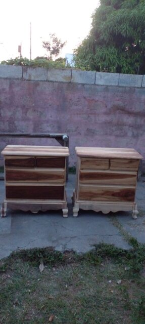 Pair Of New Spanish Elm Night Tables