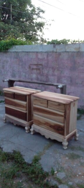 Pair Of New Spanish Elm Night Tables