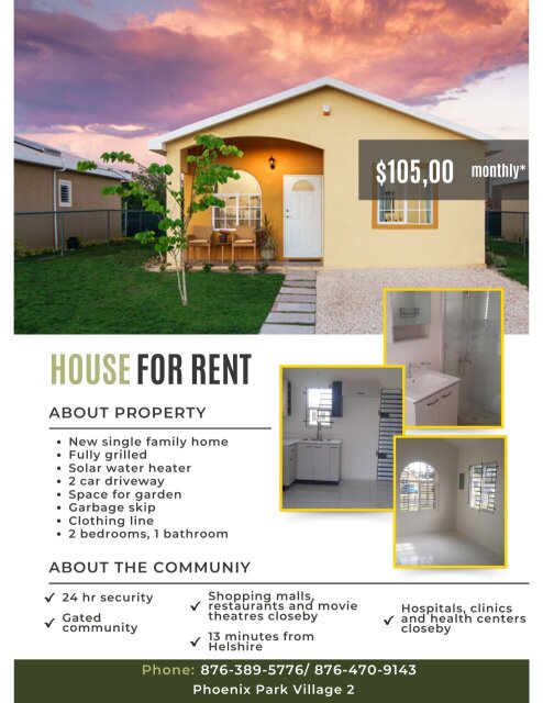 2 Bedroom, 1 Bathroom, Gated Community