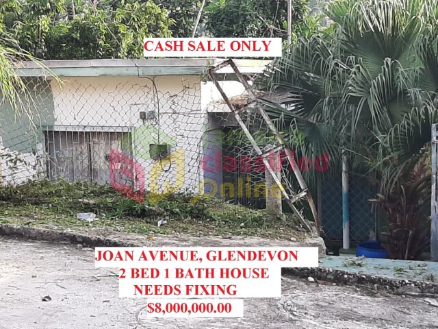 2 Bedroom 1 Bathroom Joan Avenue Needs Repair Houses Montego Bay