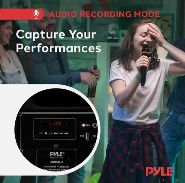 Pyle Bluetooth Karaoke PA Speaker