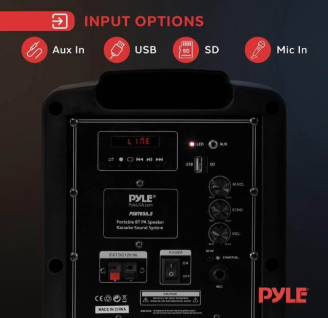 Pyle Bluetooth Karaoke PA Speaker