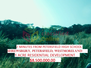 PETERSFIELD SHREWSBURY, 1 ACRE FLAT LAND.