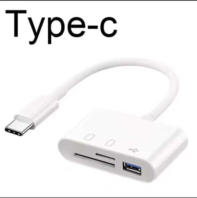 Type-C Adapter TF CF SD Memory Card Reader OTG