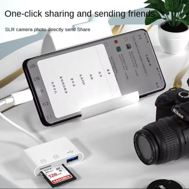 Type-C Adapter TF CF SD Memory Card Reader OTG