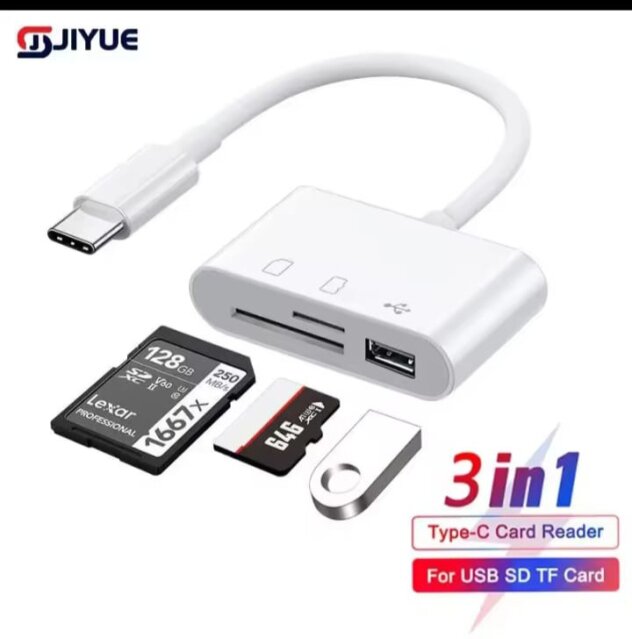 Type-C Adapter TF CF SD Memory Card Reader OTG