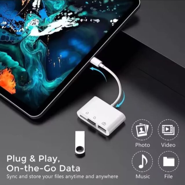 Type-C Adapter TF CF SD Memory Card Reader OTG