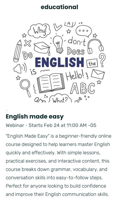 ONLNE ENGLISH SESSIONS AVAILABLE