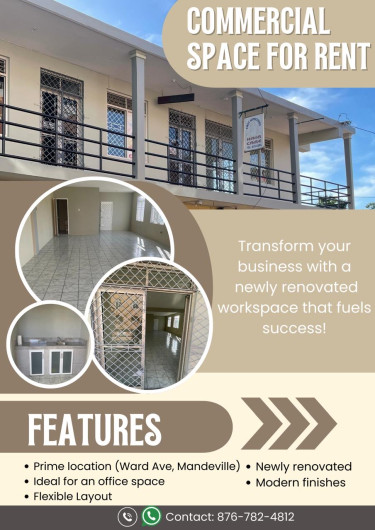 COMMERCIAL SPACE FOR RENT