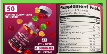 Creatine Monohydrate Gummies- 5g For Men & Women