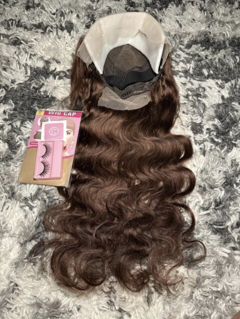 30inch Chocolate Brown Human Hair Wig 200 Density