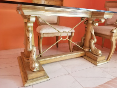 Glass Top Dining Table With 4 Chairs