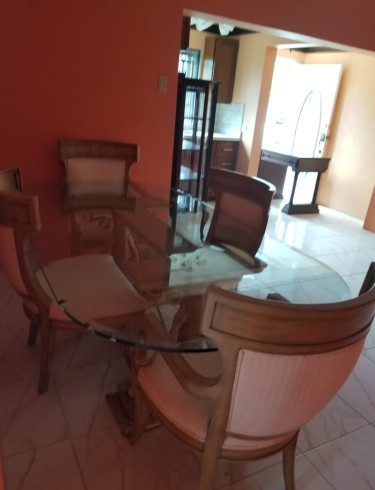 Glass Top Dining Table With 4 Chairs