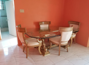 Glass Top Dining Table With 4 Chairs