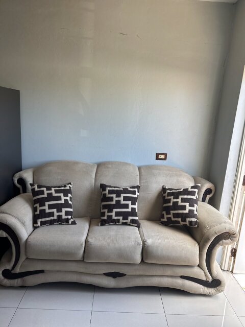 3 Piece Cream Beige Sofa