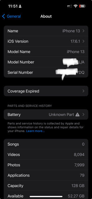 IPHONE 13 128GB 75000