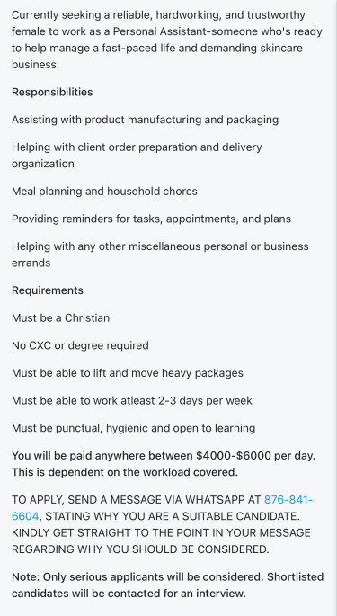 Part-Time Personal Assistant