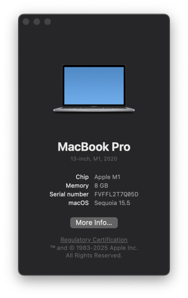 MacBook Pro (Late 2020) M1